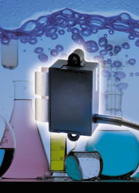 Compact, electronic, non-contact level sensor and monitor