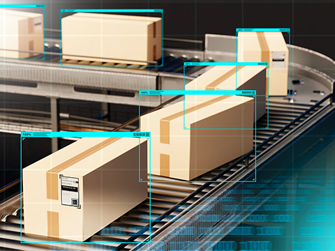 Artificial intelligence in vision systems for fulfilment, warehousing and postal sortation facilities