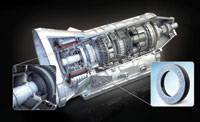 Transmission seal designed with a built in lightning rod