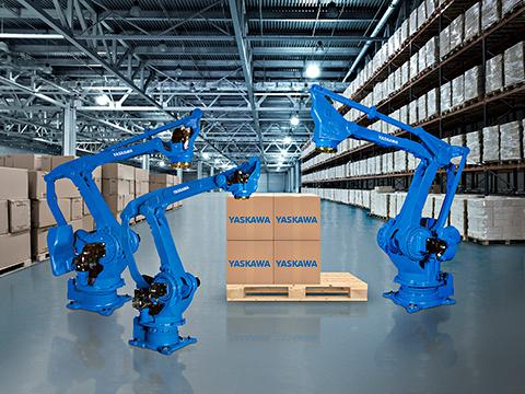 Compact and powerful, energy-saving palletising robots