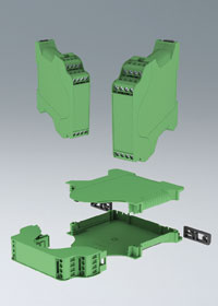 New DIN rail enclosures with integral terminal block