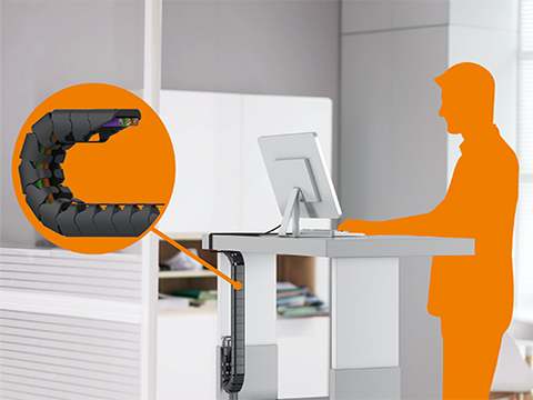 Ergonomic innovations meet elegant design to improve office desks