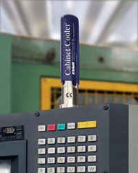 Cabinet coolers run on compressed air supply