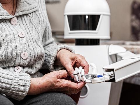 Coreless motors driving patient care robots