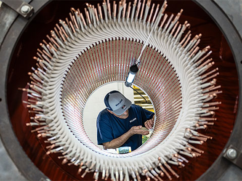 Rapid motor rewind brings motor back online ahead of schedule