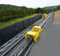 Testing cable carriers in realistic situations