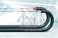High-end chainflex series with alloy conductor and TPE outer jacket for bend radii of 4xd