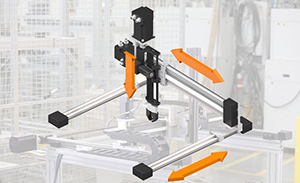Battery handling with Igus low-cost automation
