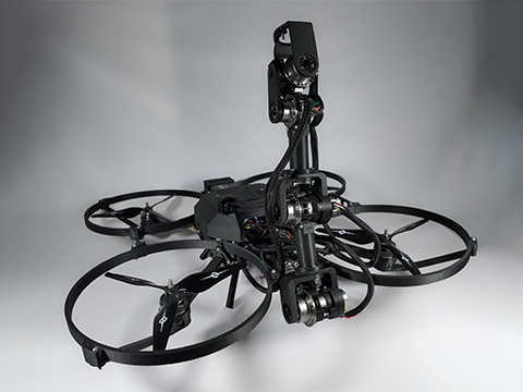 Stable drone with robot arm to increase workplace safety