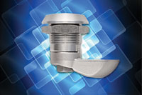 Spring loaded slam cam for door cylinder locks, handles and inserts