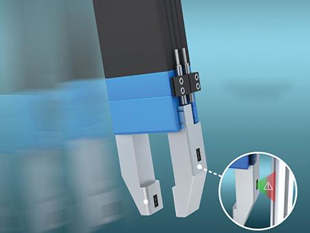 Contrinex’s MiniDist Brut photoelectric module stops robot collisions
