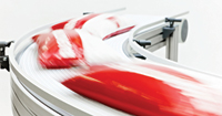 Modular plastic wide belt conveyor