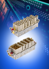 Harting Han-Modular hinged frame allows integration with High Mating Cycle connectors