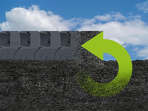 World’s first e-chain made of 100% recycled material