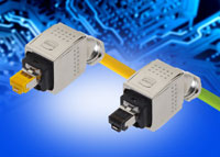 Angled Profinet version of Han PushPull connector