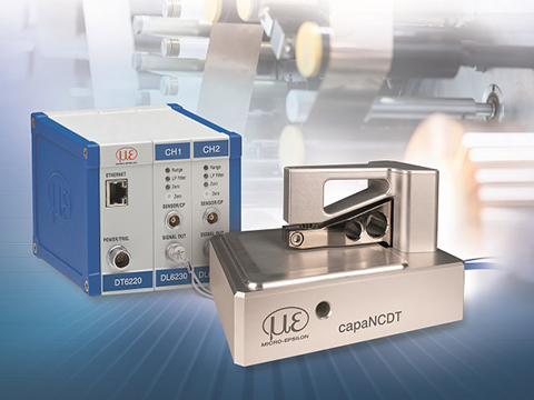 Offline capacitive system measures thickness of electrically conductive film