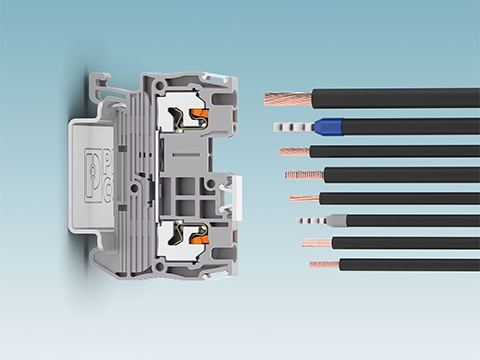 Terminal blocks with Push-X technology for wiring from 0.34 mm2