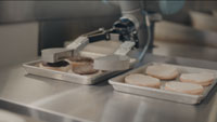Collaborative robots provide burger flipping assistance