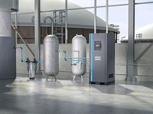Atlas Copco on-site oxygen generation means 30% increase in efficiency plus 70% extra energy savings