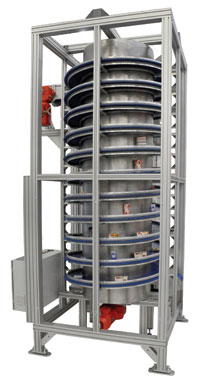 Spiral conveyor for high throughput materials