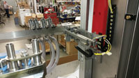 Guides and actuators key on filling machine