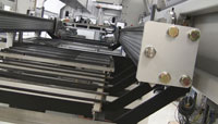 Linear rack drive transfers solar tubes