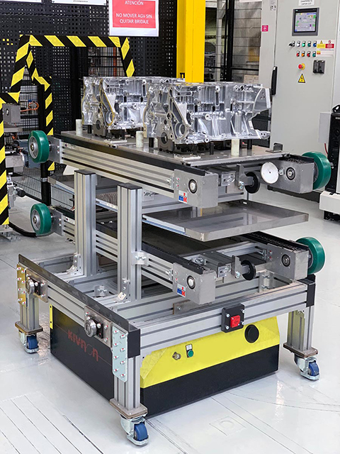 Automation line for automotive motor block assembly