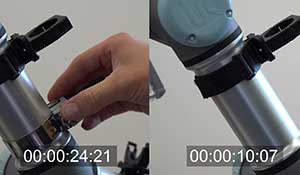 Plastic versus metal cobot clamps