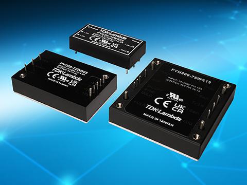 Rugged ultra-wide input 30-75W DC-DC quarter-brick converters