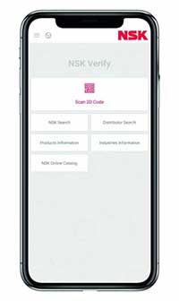 NSK Verify app upgraded to include industrial bearings