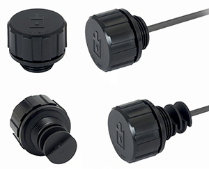 New Elesa SFX series hydraulic anti-splash breather caps, plus dipstick