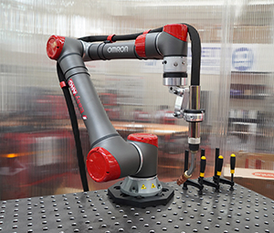Automated welding solution with Omron cobots assists expert welders in repetitive processes