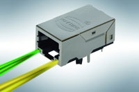 Harting RJ Industrial RJ45 PCB female connector with transformers for 10 Gbit/s