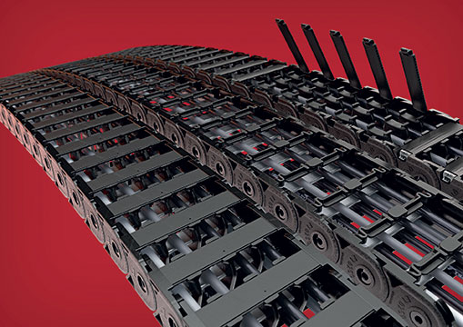 Cable carriers in compact sizes for smaller installation spaces