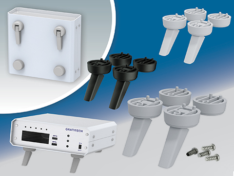 Universal enclosure feet kits now in four standard colours