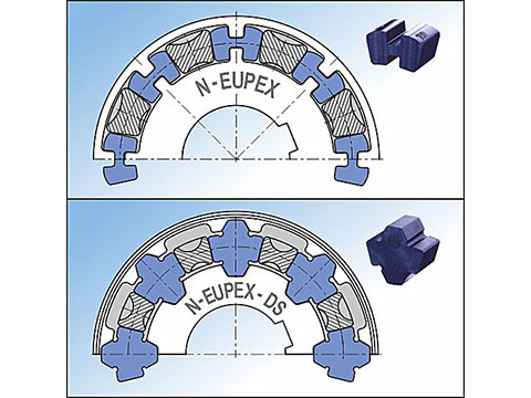 Torsionally flexible claw couplings with rated torque up to 85,000Nm