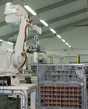 Robot palletiser increases throughput and reduces costs