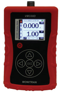 Portable vibration monitor from Monitran stores up to 100 readings