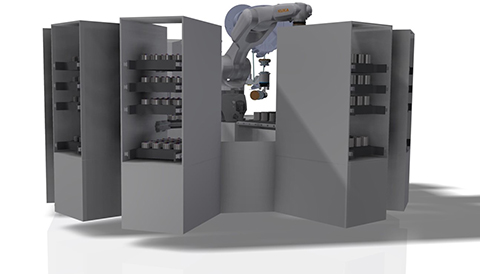 Robot cell increases productivity in pneumatic valve assembly