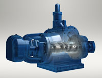High capacity twin screw pumps provide smooth, pulseless flows