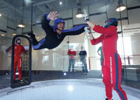 Skydivers practise indoors with CC-Link industrial network