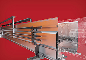 Quiet and energy-efficient glide plate for Alu Guide channels