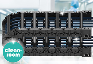 New design of e-chain with abrasion-optimised materials for cleanrooms