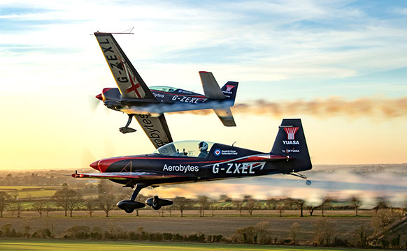 The Blades draw Yuasa logo as part of one-off air display