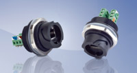 Bayonet locking IP67 RJ45 panel mounted receptacle