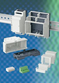 DIN rail cases allow multiple connectors