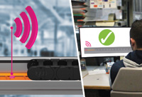 Smart plastic sensor for glide bars in e-chains