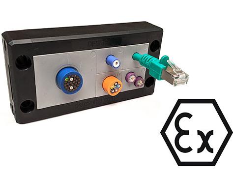 Split cable entry system with ATEX certification