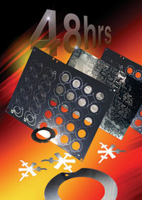 Photo-machined parts despatched within 48 hours