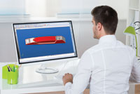 Custom three-point lock developed for rack data cabinet installations